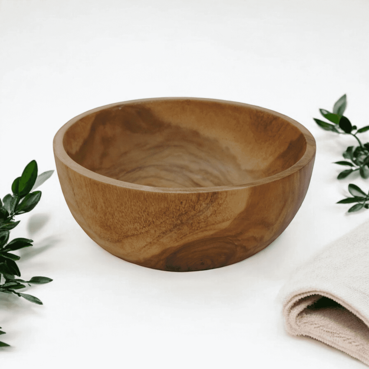 saladier en bois de teck de bali