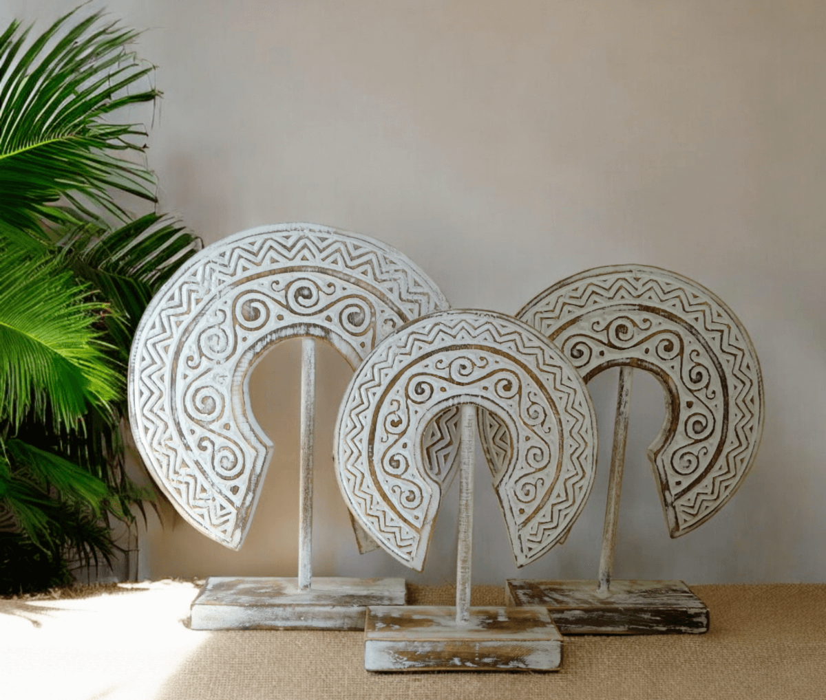 statue mandala en bois