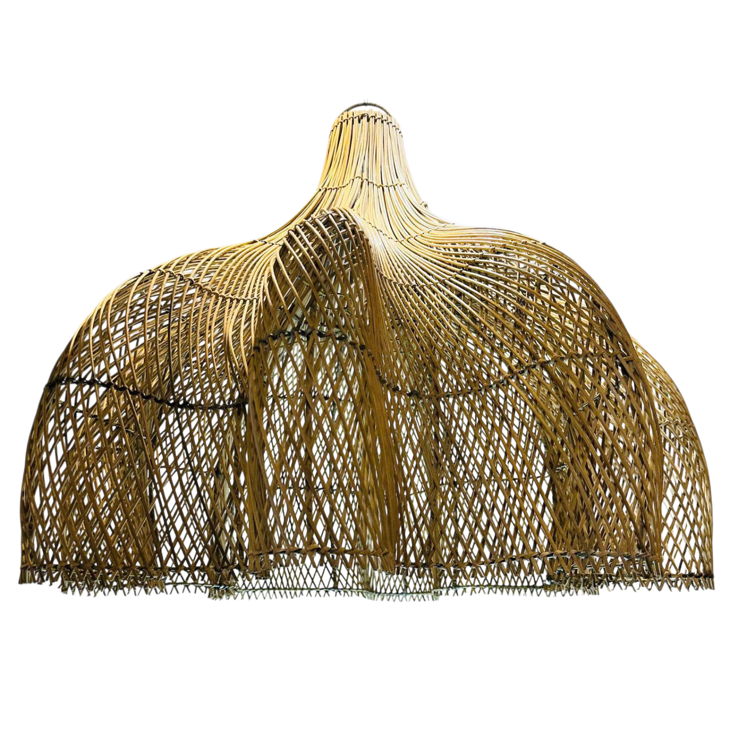 suspension Tampaksiring en rotin naturel