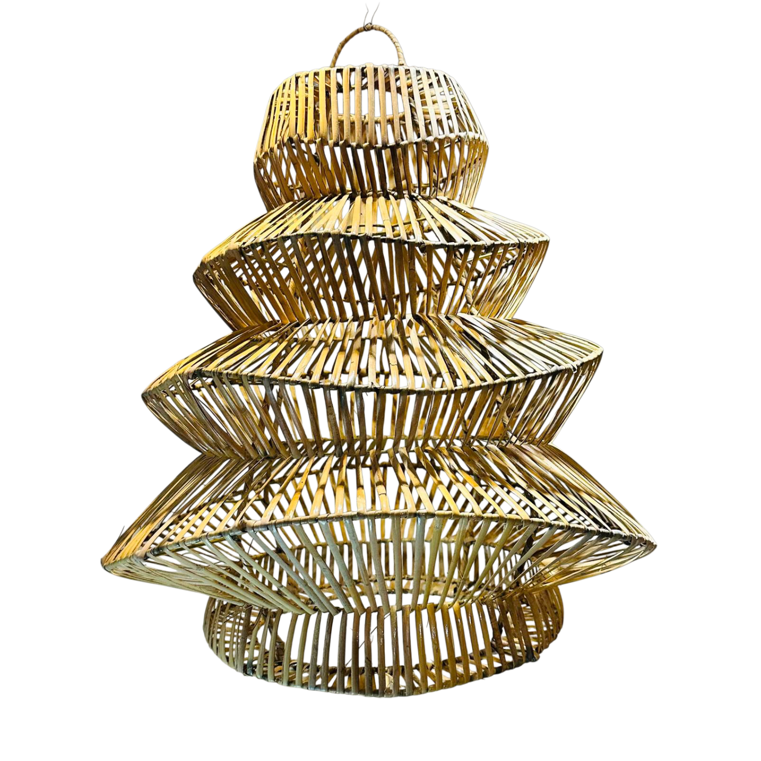 suspension Lempuyang en rotin naturel de Bali